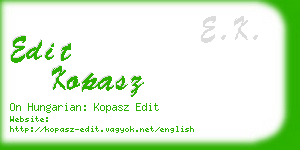 edit kopasz business card